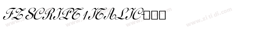 FZ SCRIPT 1 ITALIC字体转换